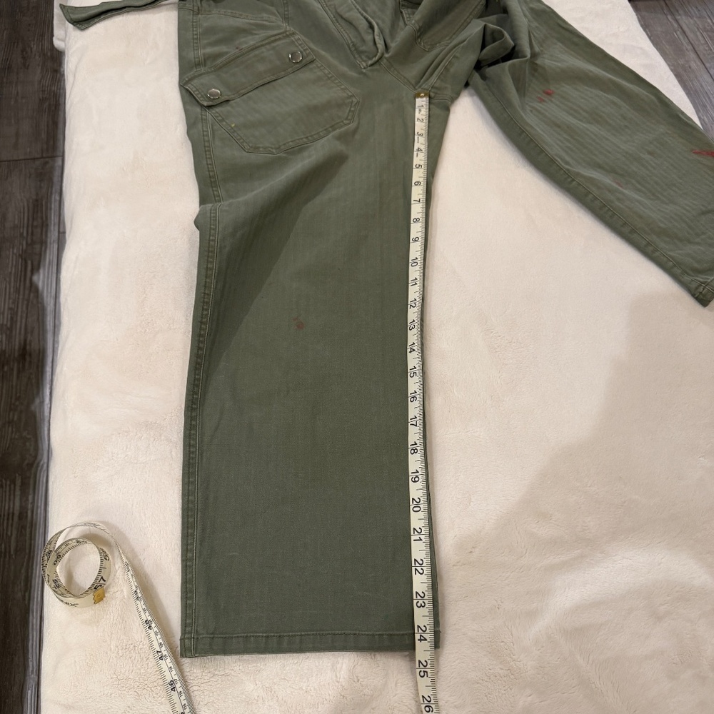 Marissa Webb Collective Canvas Cropped Pants Olive Green 35297 - Picture 10 of 15